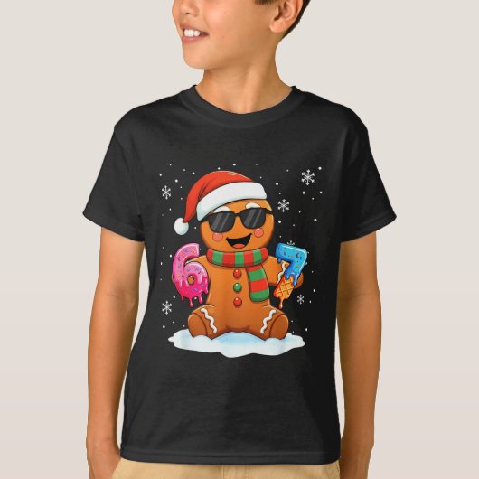 Funny Gingerbread Six Seven 67 Ice Cream Drip Chri T-shirt (Voorkant)