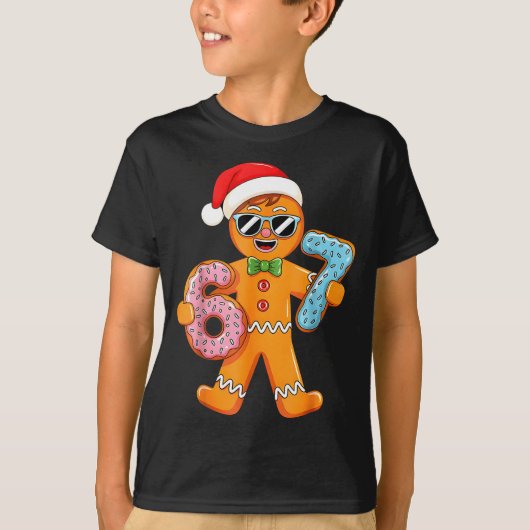 Funny Gingerbread Six Seven 67 Ice Cream Drip Chri T-shirt (Voorkant)