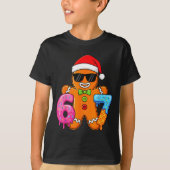 Funny Gingerbread Six Seven 67 Ice Cream Drip Chri T-shirt (Voorkant)