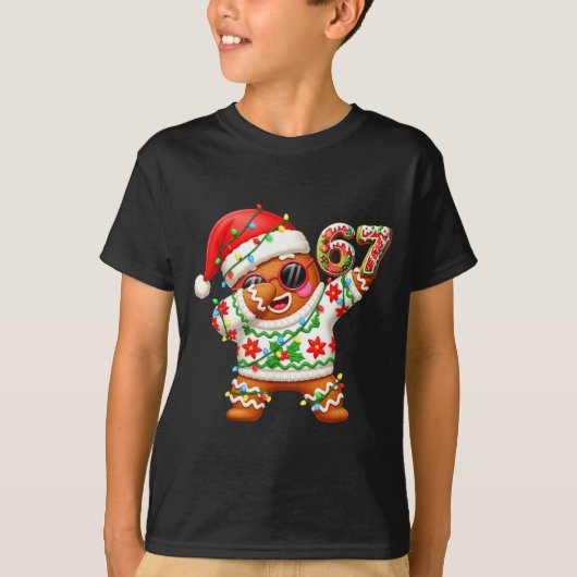 Funny Gingerbread Six Seven 67 Ice Cream Drip Chri T-shirt (Voorkant)
