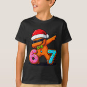Funny Gingerbread Six Seven 67 Ice Cream Drip Chri T-shirt (Voorkant)