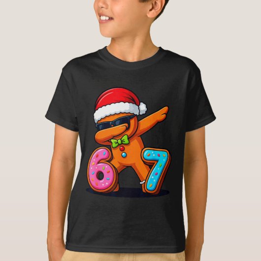 Funny Gingerbread Six Seven 67 Ice Cream Drip Chri T-shirt (Voorkant)