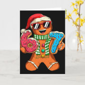 Funny Gingerbread Six Seven 67 Meme Ice Cream Chri Kaart (Gele Bloem)