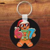 Funny Gingerbread Six Seven 67 Meme Ice Cream Chri Sleutelhanger (Voorkant)