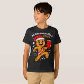 Funny Gingerbread Snack Christmas Xmas Teens Girls T-shirt (Voorkant volledig)
