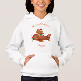 Funny Gingerbread Vliegtuig Xmas Cartoon