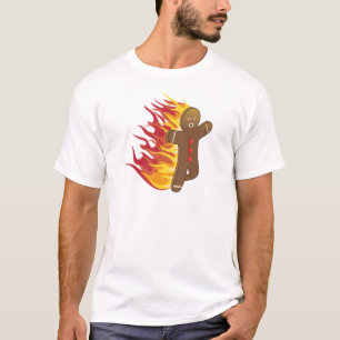 Funny Gingerbreadman in brand T-shirt