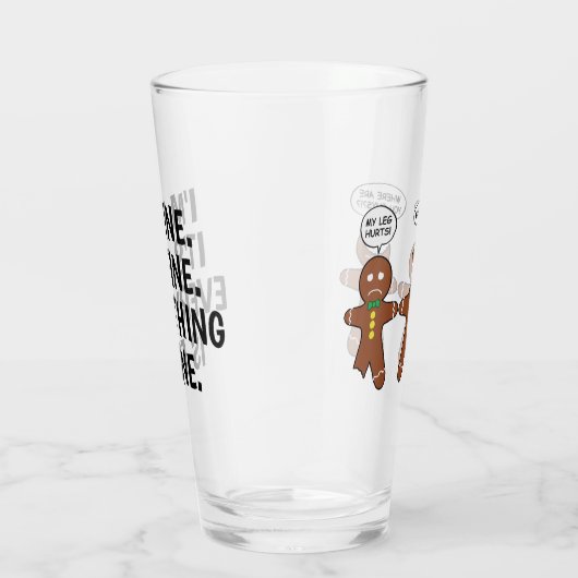 Funny Gingerbrood Alles is een goede feestdag Glas (Rechts)