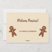 Funny Gingerbrood Alles is goed Spaans Feestdagenkaart (Achterkant)