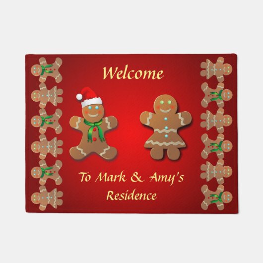 Funny Gingerbrood Cookies Deurmat (Voorkant)