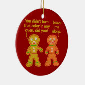 Funny Gingerbrood Fake Tan Kerstmis Keramisch Ornament (Rechts)