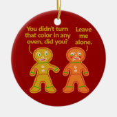 Funny Gingerbrood Fake Tan Kerstmis Keramisch Ornament (Voorkant)