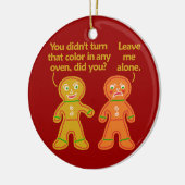 Funny Gingerbrood Fake Tan Kerstmis Keramisch Ornament (Links)