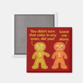 Funny Gingerbrood Fake Tan Kerstmis Magneet (Voorkant / Achterkant)