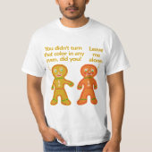 Funny Gingerbrood Fake Tan Kerstmis T-shirt (Voorkant)