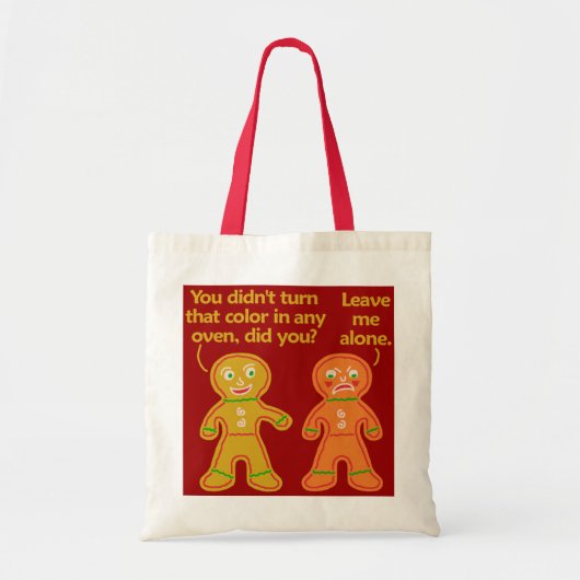 Funny Gingerbrood Fake Tan Kerstmis Tote Bag (Voorkant)