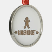 Funny Gingerbrood House Metalen Ornament (Rechts)