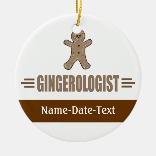 Funny Gingerbrood Keramisch Ornament (Voorkant)