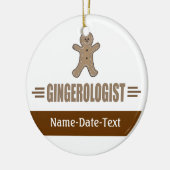 Funny Gingerbrood Keramisch Ornament (Links)