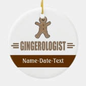 Funny Gingerbrood Keramisch Ornament (Achterkant)