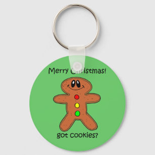 Funny gingerbrood kerstman sleutelhanger