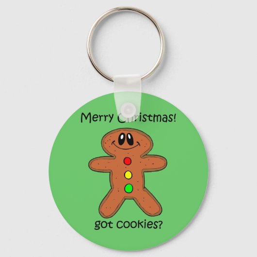 Funny gingerbrood kerstman sleutelhanger (Voorkant)
