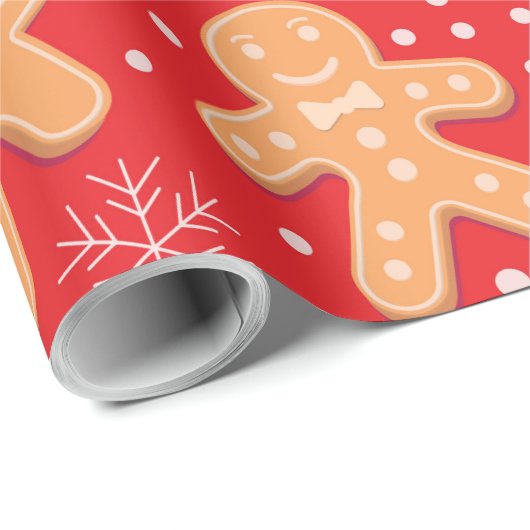 Funny Gingerbrood-koekjespatroon Cadeaupapier (Rol Hoek)