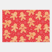 Funny Gingerbrood-koekjespatroon Inpakpapier Vel (Voorkant 3)