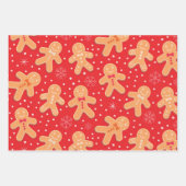 Funny Gingerbrood-koekjespatroon Inpakpapier Vel (Voorkant)