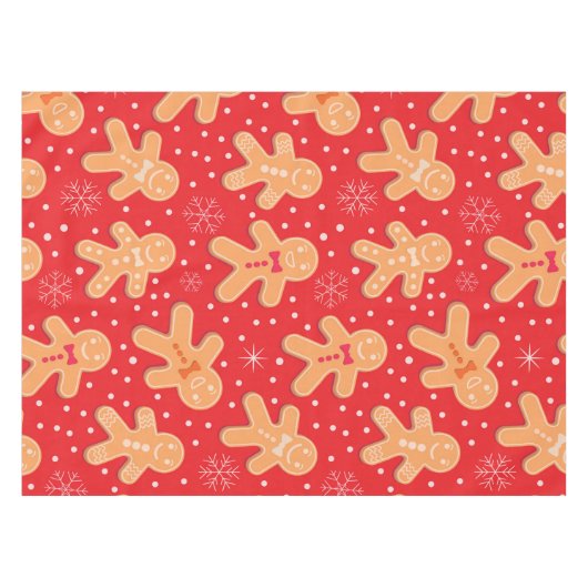 Funny Gingerbrood-koekjespatroon Tafelkleed (Voorkant (Horizontaal))
