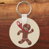 Funny Gingerbrood Man aan het runnen Sleutelhanger (Voorkant)