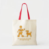 Funny Gingerbrood Man en Dog voor Kerstmis Tote Bag (Voorkant)