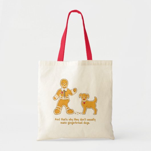 Funny Gingerbrood Man en Dog voor Kerstmis Tote Bag (Voorkant)