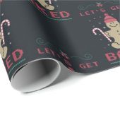 Funny Gingerbrood Man met kerstpatronen Cadeaupapier (Rol Hoek)