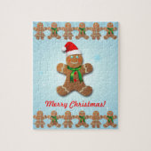 Funny Gingerbrood Man met Santa Hat Legpuzzel (Verticaal)