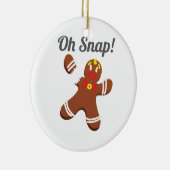 Funny Gingerbrood Man Oh Snap-kerstcadeaus Keramisch Ornament (Rechts)