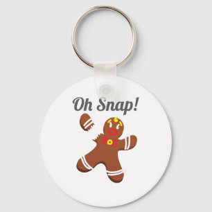 Funny Gingerbrood Man Oh Snap-kerstcadeaus Sleutelhanger