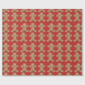 Funny Gingerbrood Mannen die papier pakken (Vlak)