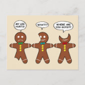 Funny Gingerbrood Men Cookies Feestdagenkaart (Voorkant)