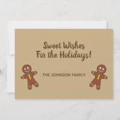 Funny Gingerbrood Men Cookies Holiday Humor Card Feestdagenkaart (Achterkant)