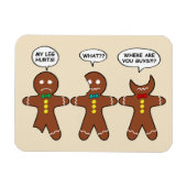 Funny Gingerbrood Men Cookies Magneet (Horizontaal)