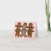 Funny Gingerbrood Men/Women Chrismukkah Kaart (Voorkant)