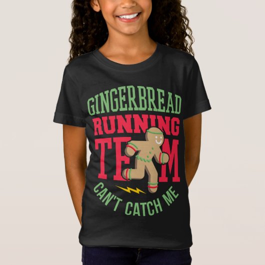 Funny Gingerbrood met kerstmis T-shirt (Voorkant)