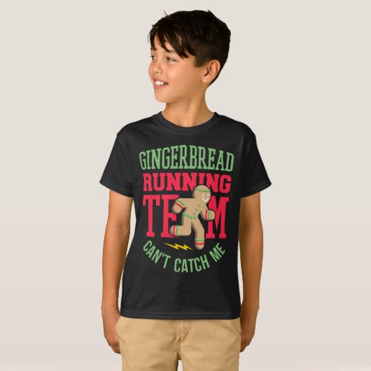 Funny Gingerbrood met kerstmis T-shirt (Voorkant volledig)