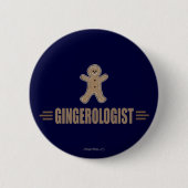 Funny Gingerbrood Ronde Button 5,7 Cm (Voorkant)
