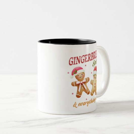 Funny Gingerbrookerst Tweekleurige Koffiemok (Voorkant rechts)