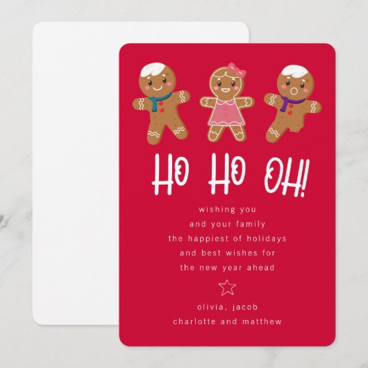 Funny GingerBrooMan Feestdagenkaart (Voorkant / Achterkant)