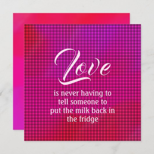 Funny Gingham Valentijn (Voorkant / Achterkant)