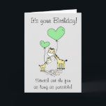Funny Giraffe Animal Birthday Kaart<br><div class="desc">Dit ontwerp is gemaakt met behulp van digitale kunst. Het kan in het gebied worden aangepast door de klik aan te passen en de naam, initialen of woorden aan te passen. U kunt de tekstkleur en de stijl ook veranderen of de tekst voor een slechts ontwerp van het afbeelding schrappen....</div>