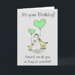 Funny Giraffe Animal Birthday Kaart<br><div class="desc">Dit ontwerp is gemaakt met behulp van digitale kunst. Het kan in het gebied worden aangepast door de klik aan te passen en de naam, initialen of woorden aan te passen. U kunt de tekstkleur en de stijl ook veranderen of de tekst voor een slechts ontwerp van het afbeelding schrappen....</div>